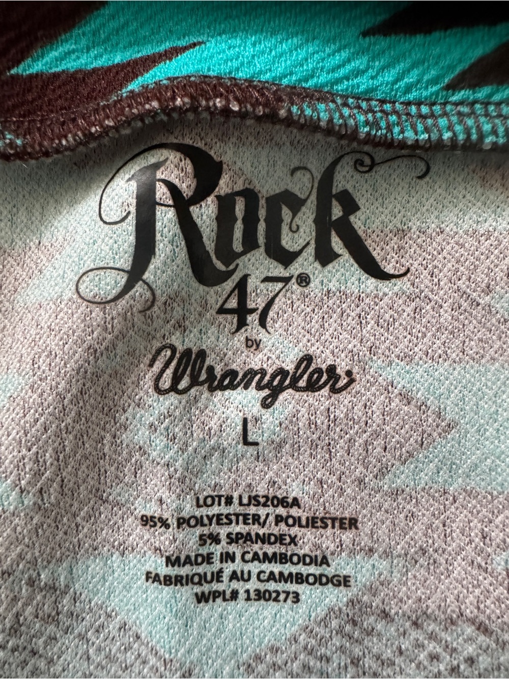 Wrangler Rock 47 Southwestern Aztec Print Mini Skirt Turquoise Large - Picture 5 of 7